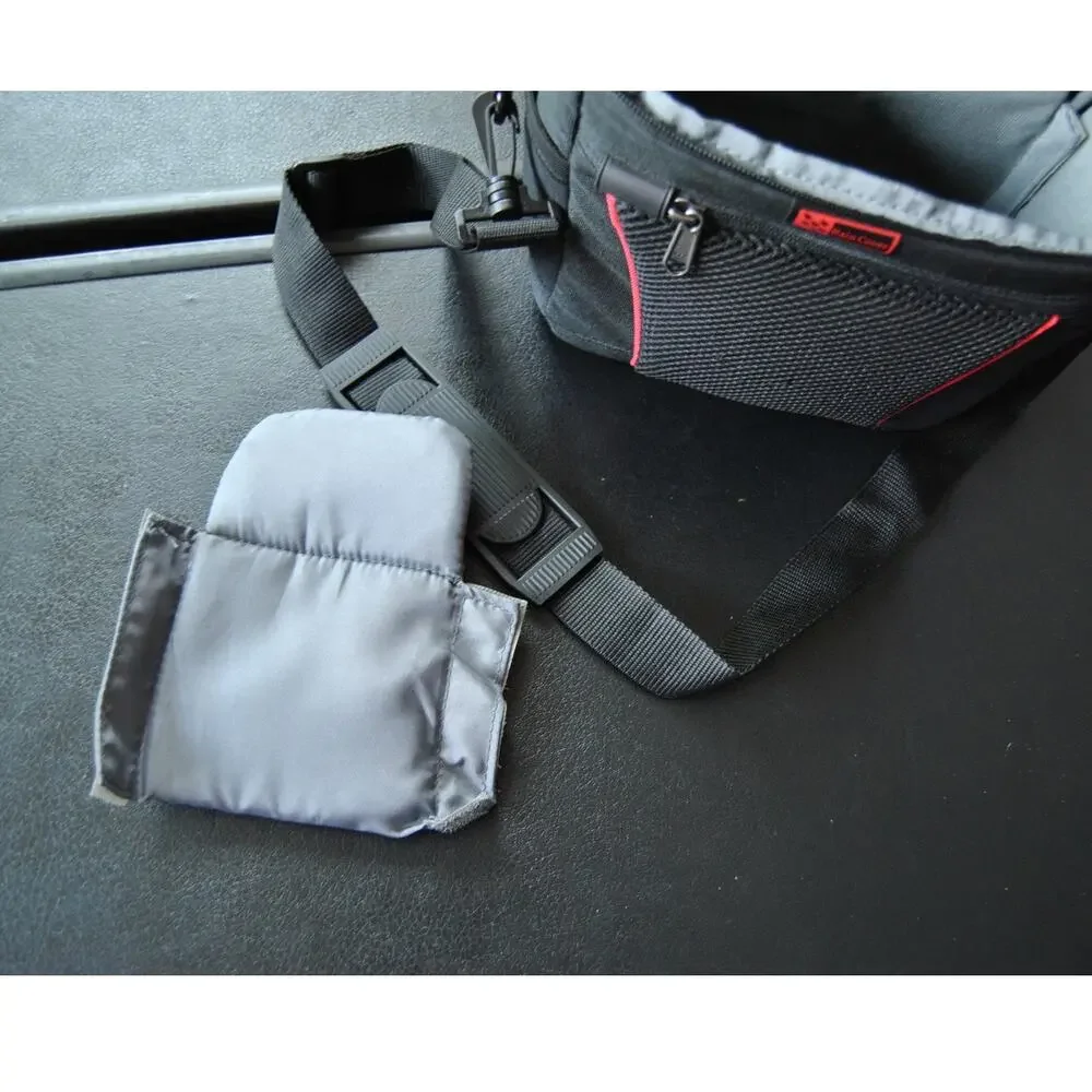 Precision Small Black & Red Camera Bag w/ Rain Cover